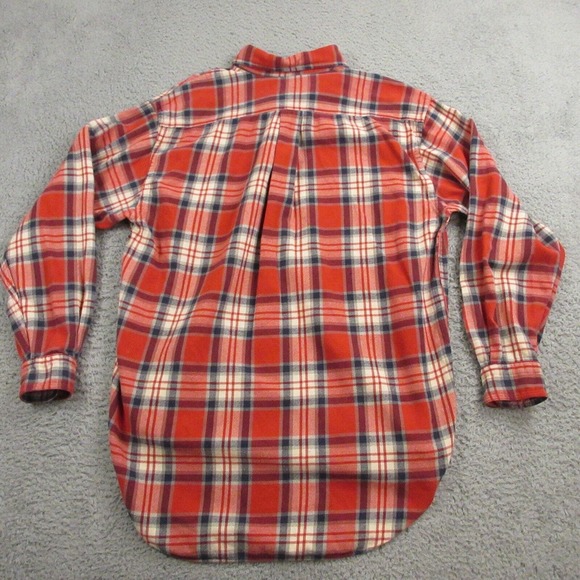 VTG Abercrombie & Fitch Mens Flannel‎ Button shirt size S Oversized Long Tail - Picture 4 of 8